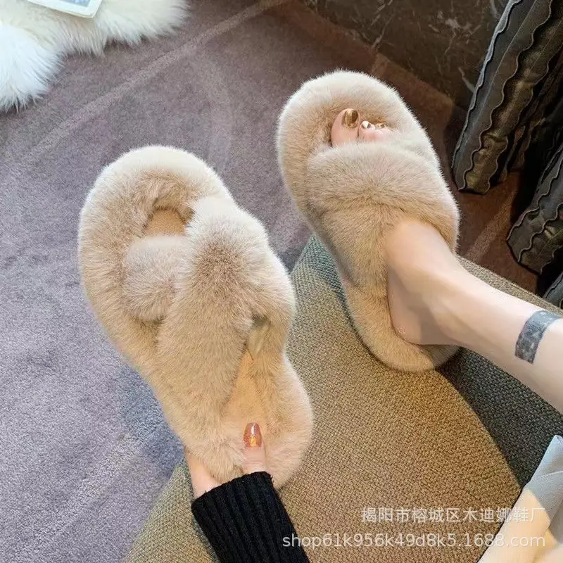 Women Cross-Furry Slippers Summer Wear 2025 — feature 2