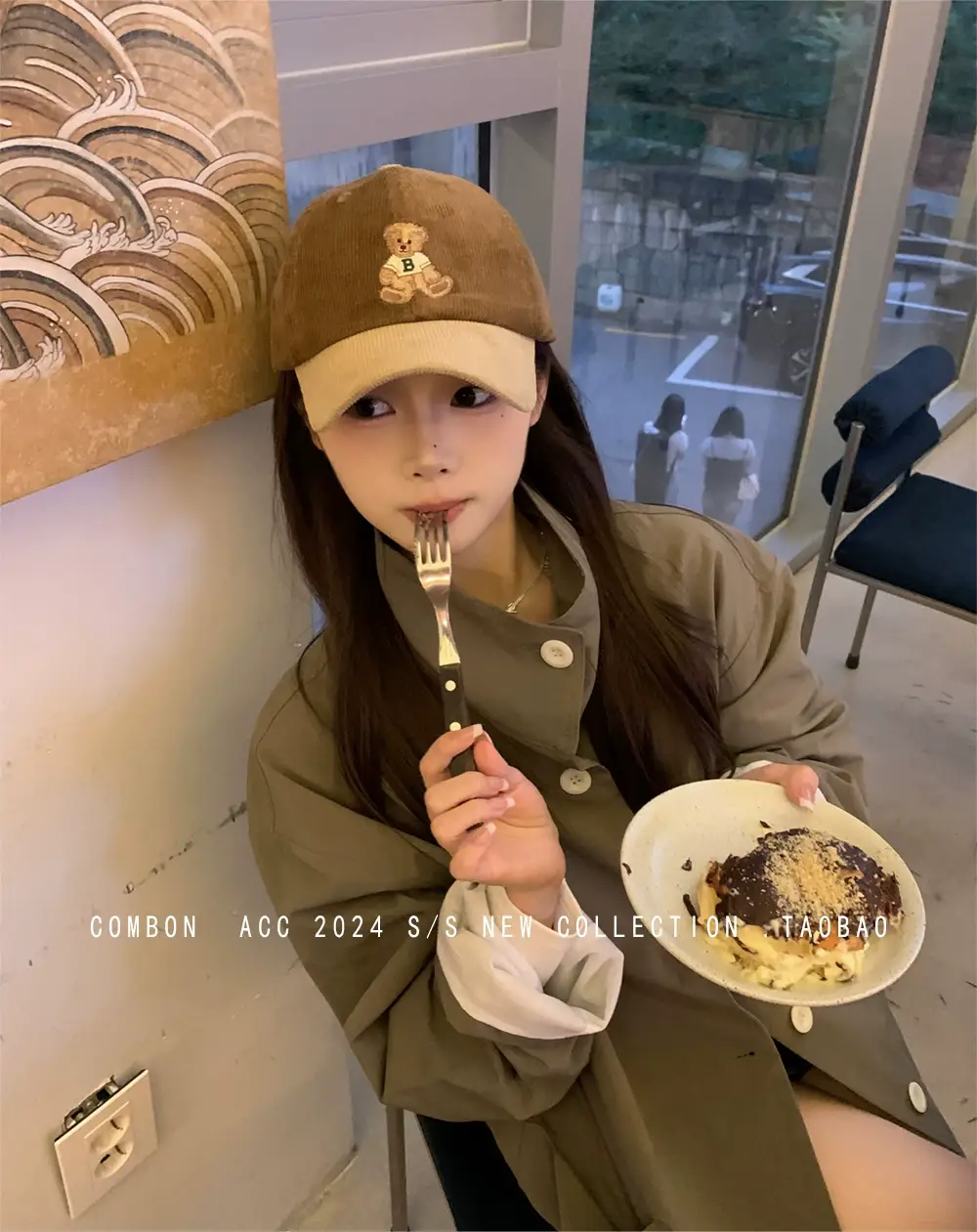 Cute Bear Cap Women Autumn Winter Corduroy Jacket — feature 13