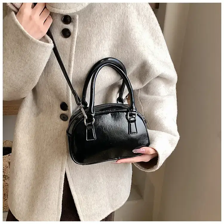 2024 Women's Korean Style Retro Bowling Bag Brown — feature 39