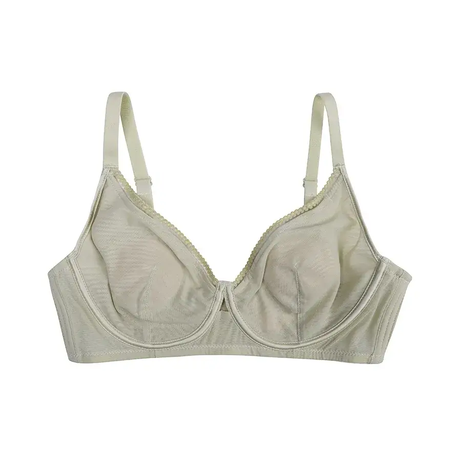 Black Ultra-Thin Gauze Round Cup Bra for Women Large