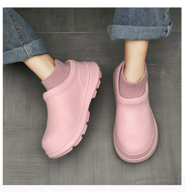Cotton shoes waterproof cotton slippers women's winter 2024 new indoor home fleece-lined warm outdoor wear non-slip fleece-lined warm — feature 20