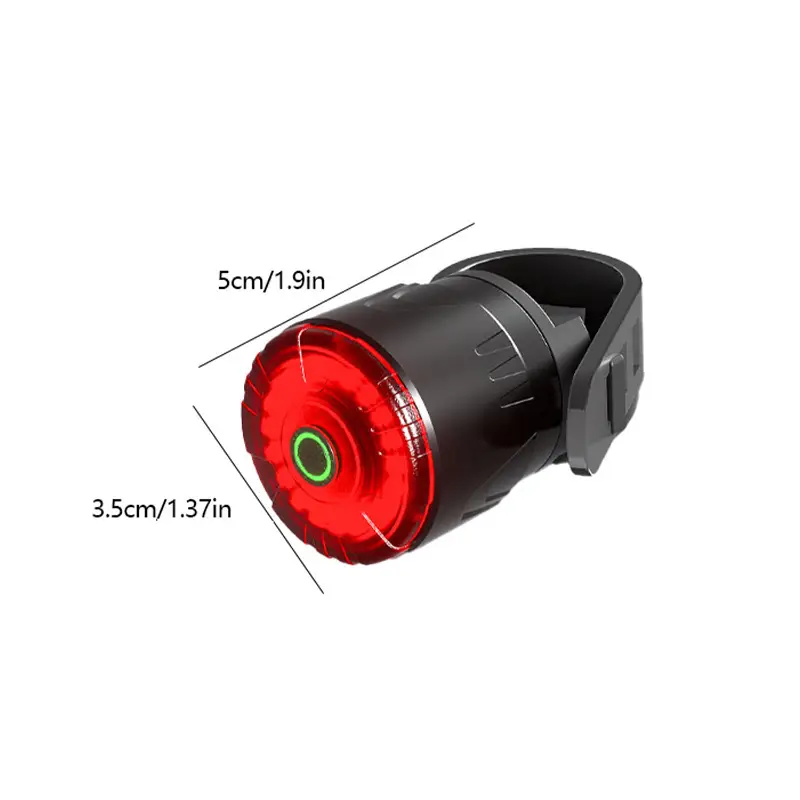 New bicycle double bracket smart brake tail light type-c charging waterproof vibration sensor night riding warning light — feature 19
