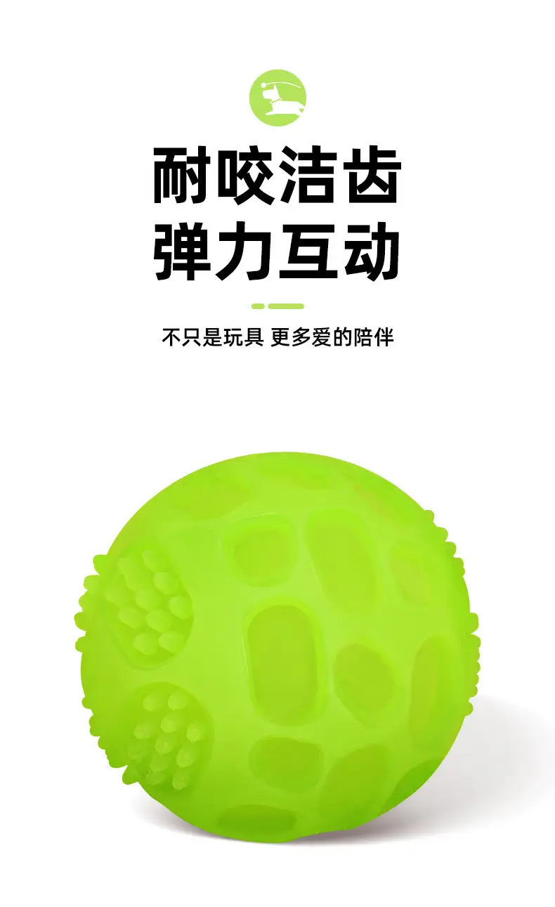 Cross-border Pet Toy Luminous Fluorescent Bouncing Ball Vocal Toy Pet Molar Decompression Artifact Dog Toy Ball — feature 3