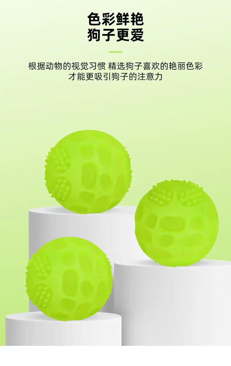 Cross-border Pet Toy Luminous Fluorescent Bouncing Ball Vocal Toy Pet Molar Decompression Artifact Dog Toy Ball — feature 6