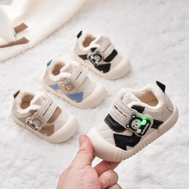 Baby Toddler Shoes Winter Fleece Non-Slip Kick Resistant