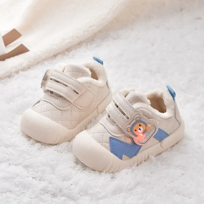 Baby Toddler Shoes Winter Fleece Non-Slip Kick Resistant