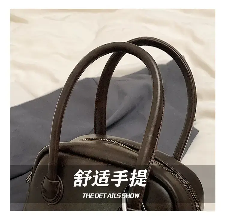 Korean Women's Brown Leather Shoulder Crossbody Bag 2024 — feature 11