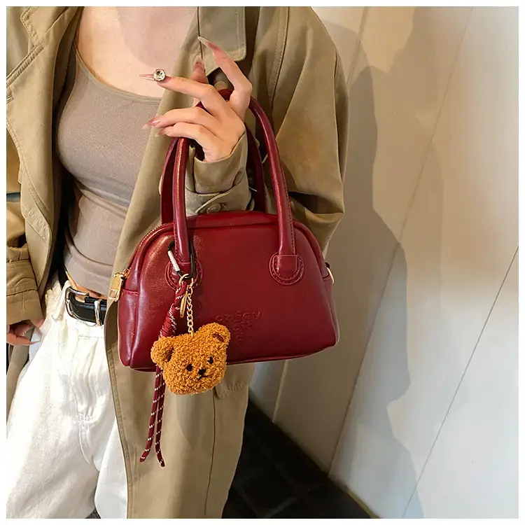 Korean Women's Brown Leather Shoulder Crossbody Bag 2024 — feature 29