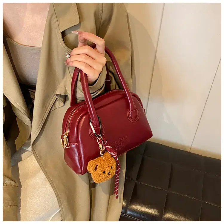 Korean Women's Brown Leather Shoulder Crossbody Bag 2024 — feature 30