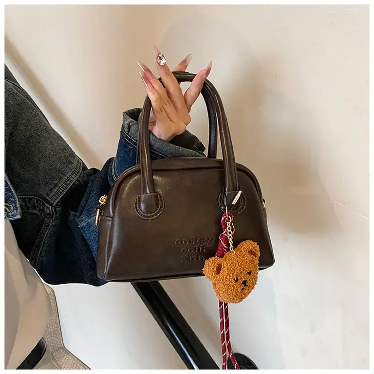 Korean Women's Brown Leather Shoulder Crossbody Bag 2024 — feature 31