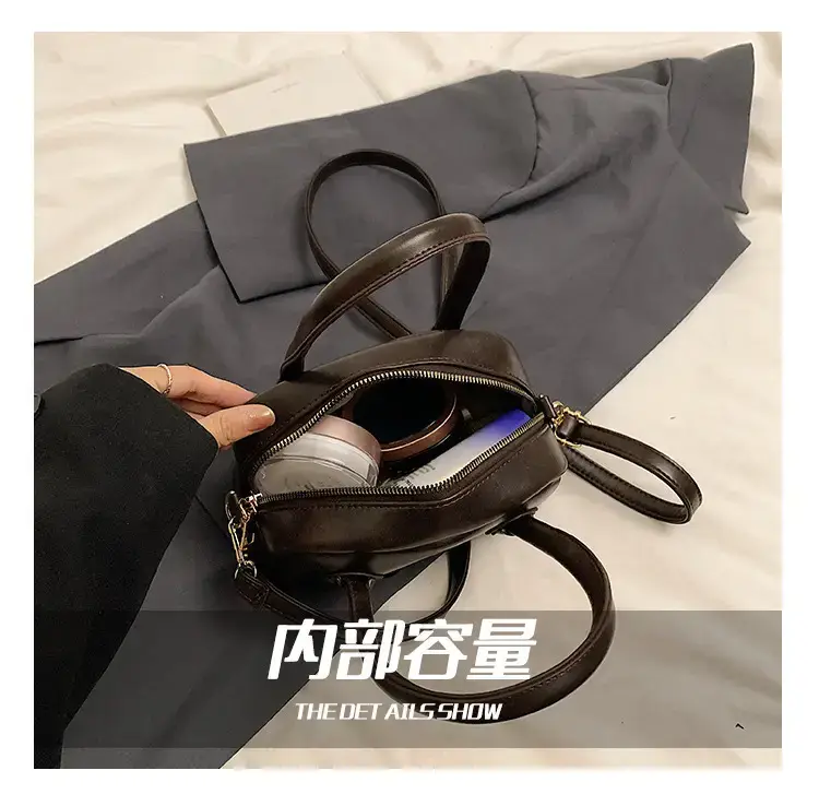 Korean Women's Brown Leather Shoulder Crossbody Bag 2024 — feature 9