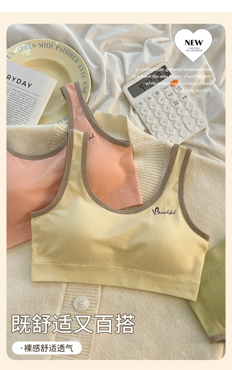 Girls' Bra Intimates, Girls' Intimates, Development Period Kidsren's Vest, Primary School Students, Junior High School Students 11-14 Years Old — feature 4