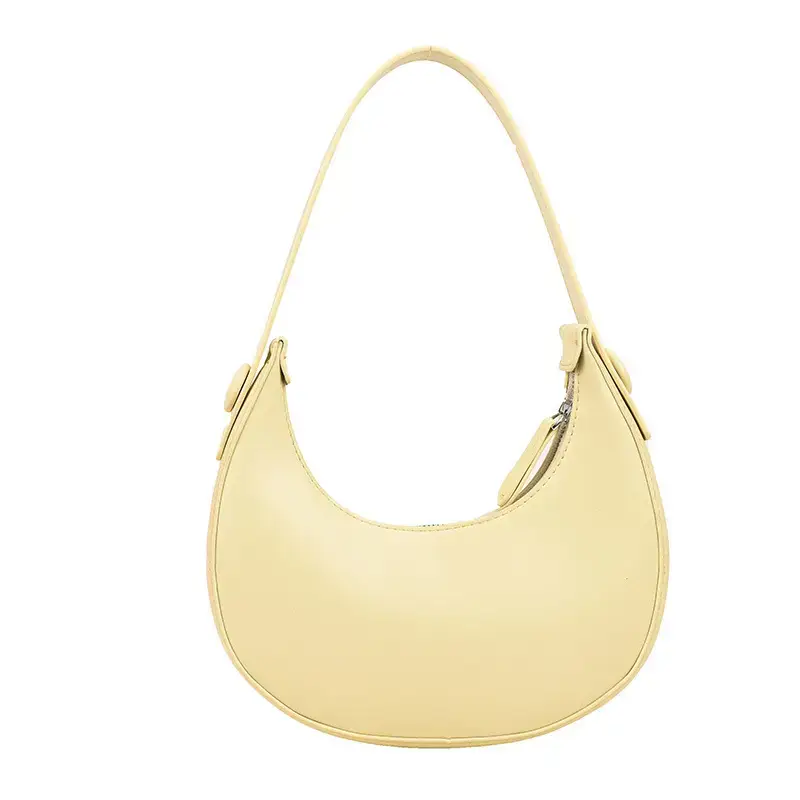 Summer Retro Yellow Shoulder Bag for Women 2024
