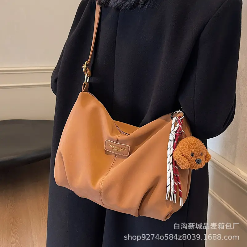 Women Casual Shoulder Bag Beige Korean Style 2026 - Image 6