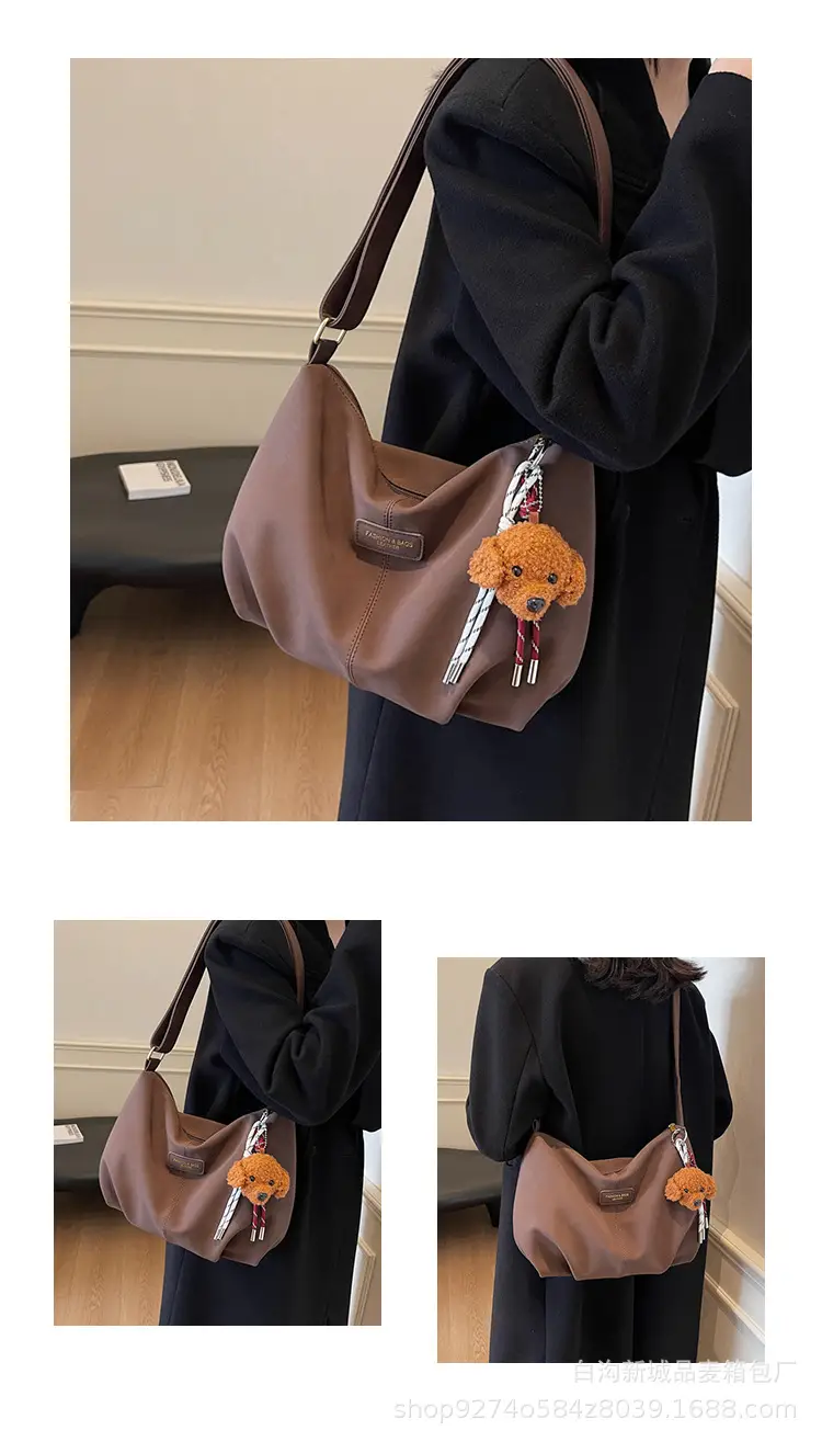 Women Casual Shoulder Bag Beige Korean Style 2026 — feature 10