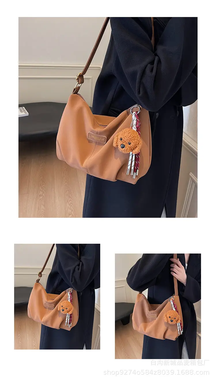 Women Casual Shoulder Bag Beige Korean Style 2026 — feature 11
