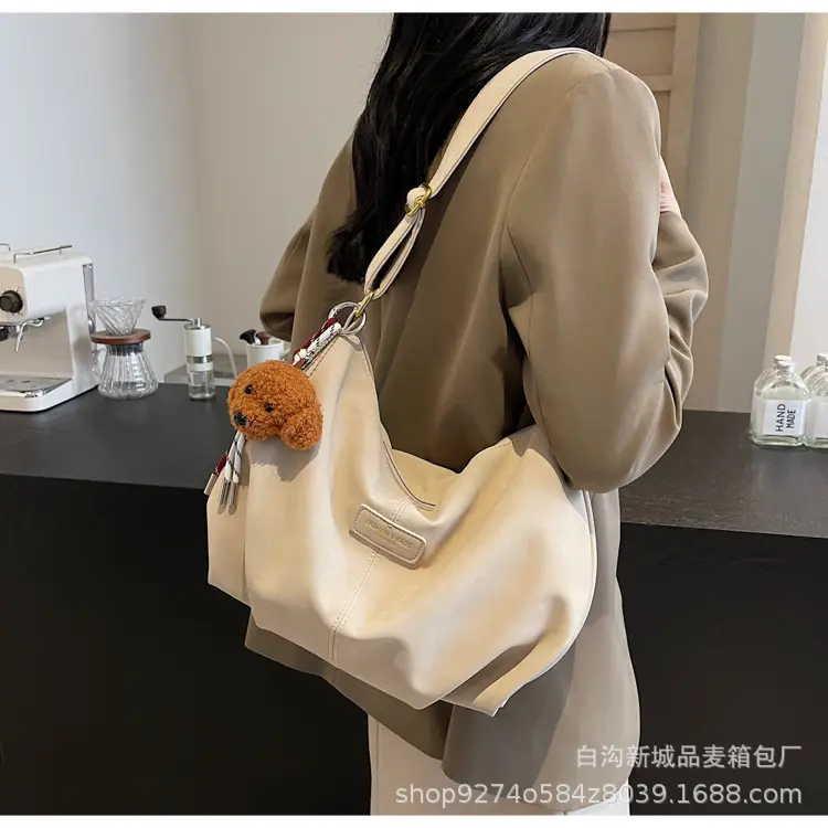 Women Casual Shoulder Bag Beige Korean Style 2026 — feature 14