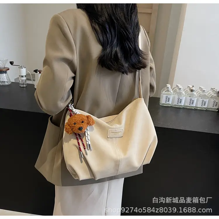 Women Casual Shoulder Bag Beige Korean Style 2026 — feature 15