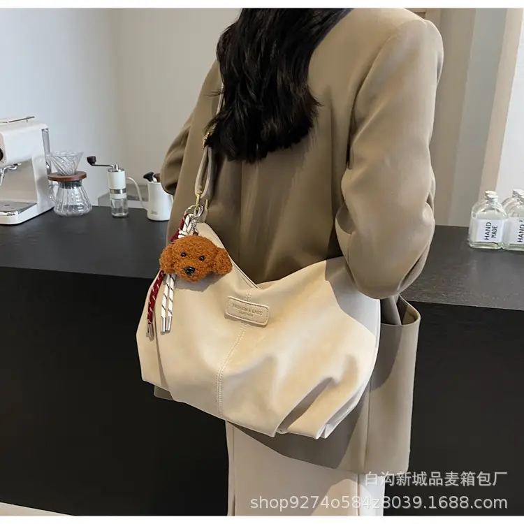 Women Casual Shoulder Bag Beige Korean Style 2026 — feature 16