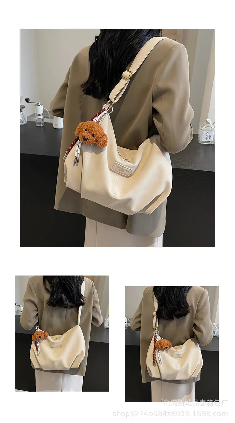 Women Casual Shoulder Bag Beige Korean Style 2026 — feature 9