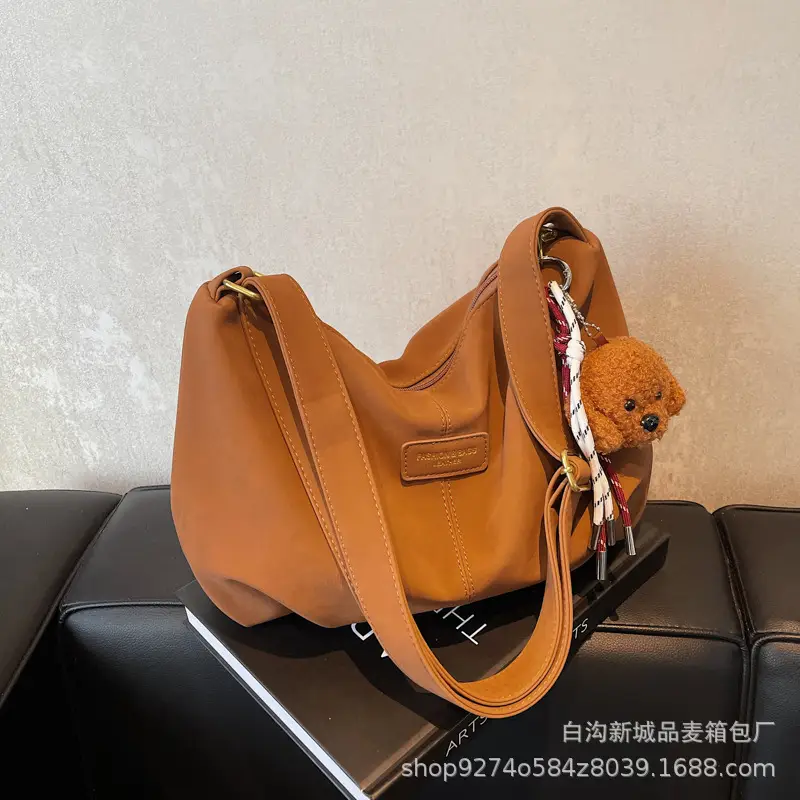 Women Casual Shoulder Bag Beige Korean Style 2026 - Image 3