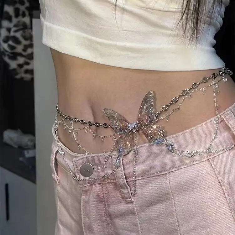 Super Fairy Tassel Flower Pearl Multi-Layer Waist Chain Niche High-End Stylish Versatile Fashionable Elegant Women Matchinging Waist Accessories
