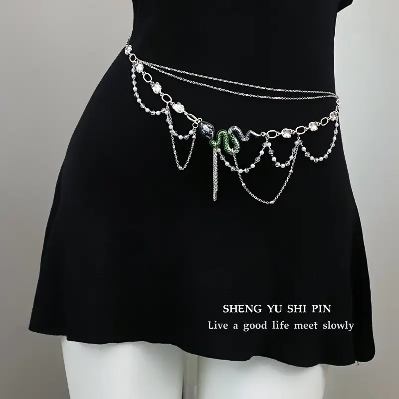 Super Fairy Tassel Flower Pearl Multi-Layer Waist Chain Niche High-End Stylish Versatile Fashionable Elegant Women Matchinging Waist Accessories