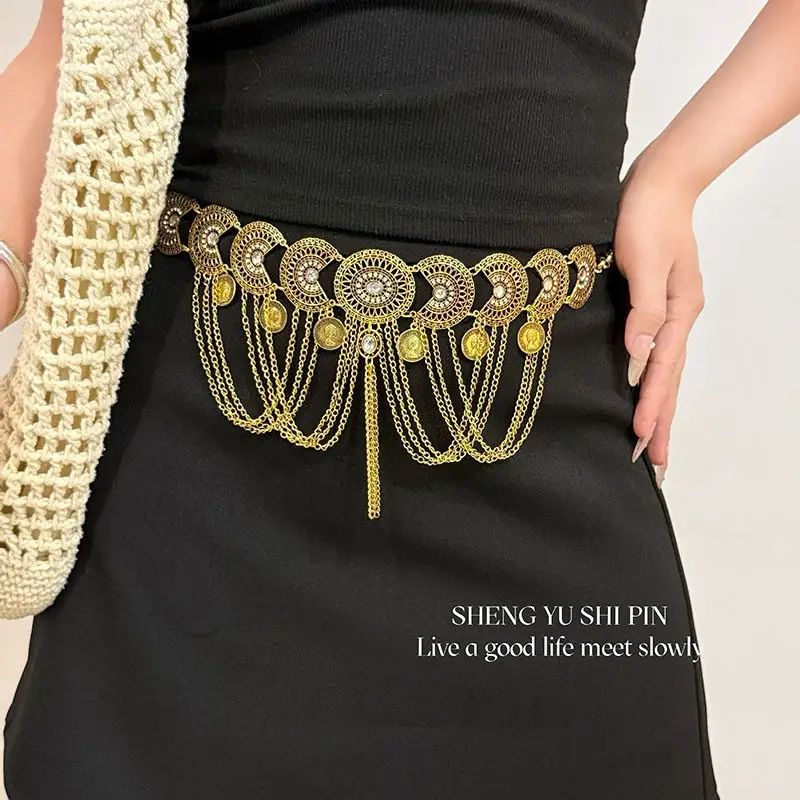 Super Fairy Tassel Flower Pearl Multi-Layer Waist Chain Niche High-End Stylish Versatile Fashionable Elegant Women Matchinging Waist Accessories