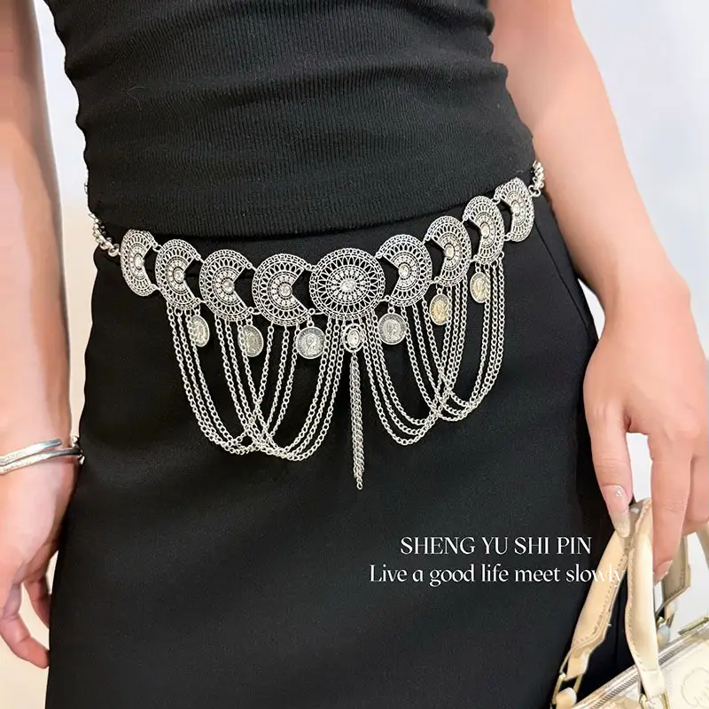 Super Fairy Tassel Flower Pearl Multi-Layer Waist Chain Niche High-End Stylish Versatile Fashionable Elegant Women Matchinging Waist Accessories