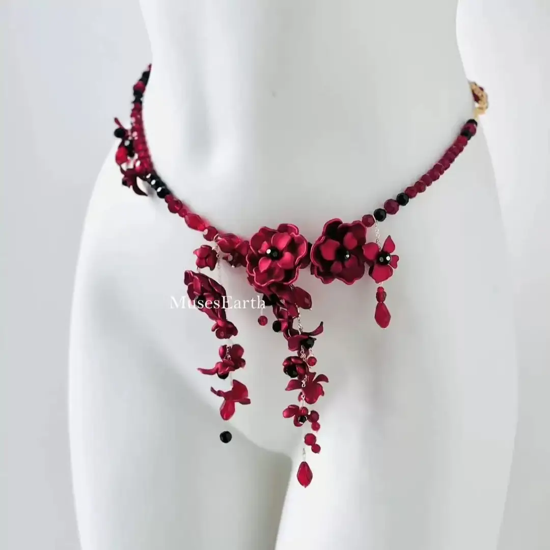 Super Fairy Tassel Flower Pearl Multi-Layer Waist Chain Niche High-End Stylish Versatile Fashionable Elegant Women Matchinging Waist Accessories