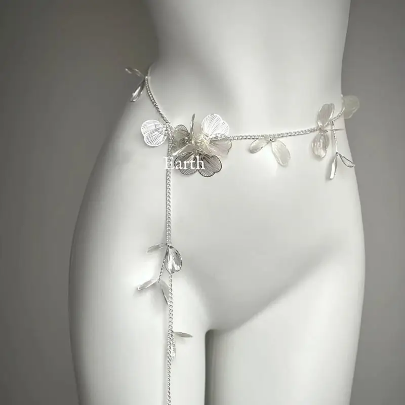 Super Fairy Tassel Flower Pearl Multi-Layer Waist Chain Niche High-End Stylish Versatile Fashionable Elegant Women Matchinging Waist Accessories
