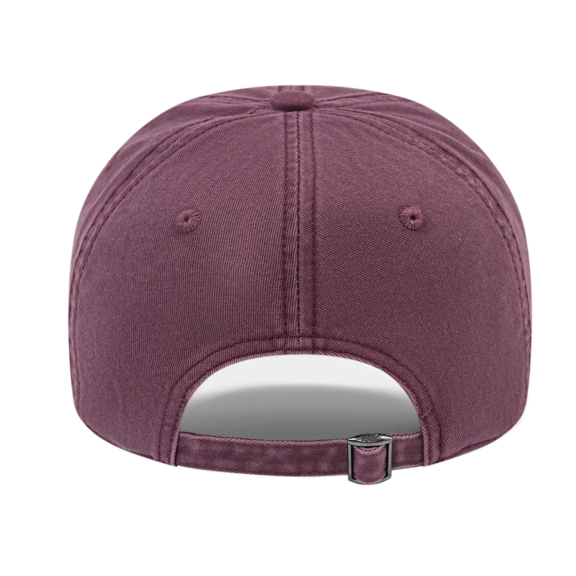 Black Distressed Cotton Baseball Cap for Men - Image 15