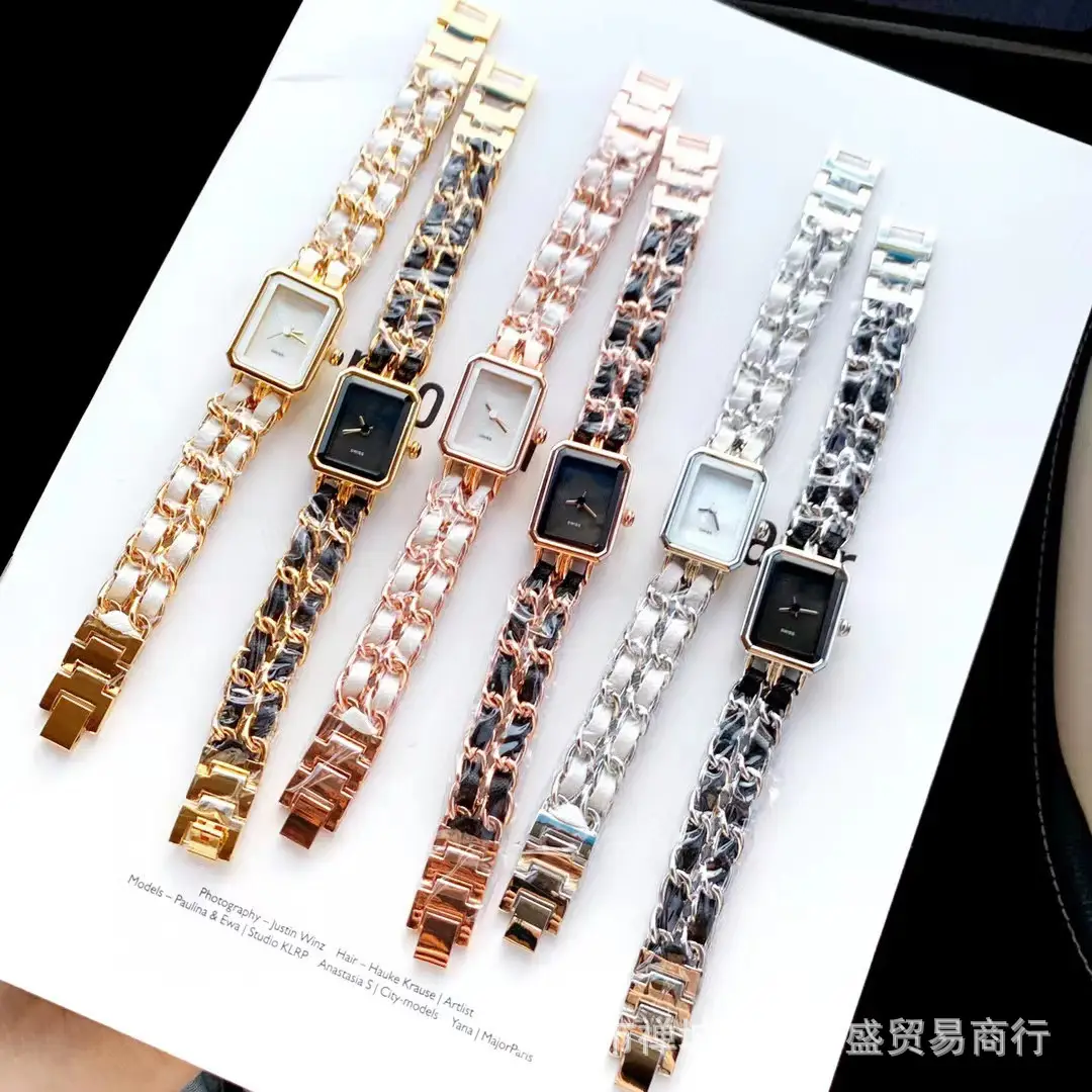 Xiaoxiangfeng Middle Ancient Sugar Watch Vintage Woven Strap Women's Black Gold Watch Live Hot Selling Factory Daifa — feature 1