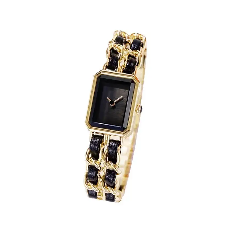 Xiaoxiangfeng Middle Ancient Sugar Watch Vintage Woven Strap Women's Black Gold Watch Live Hot Selling Factory Daifa — feature 13