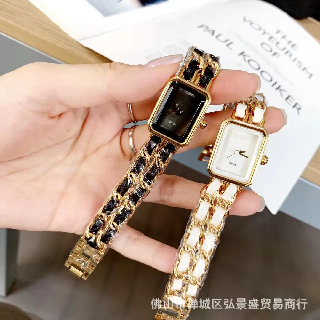 Xiaoxiangfeng Middle Ancient Sugar Watch Vintage Woven Strap Women's Black Gold Watch Live Hot Selling Factory Daifa — feature 2