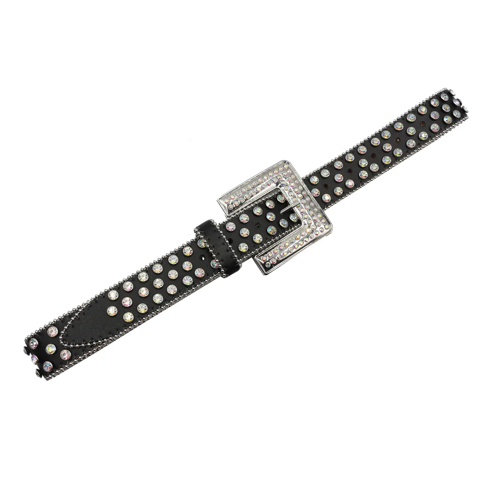 Black Rhinestone Square Buckle Belt for Women — feature 16