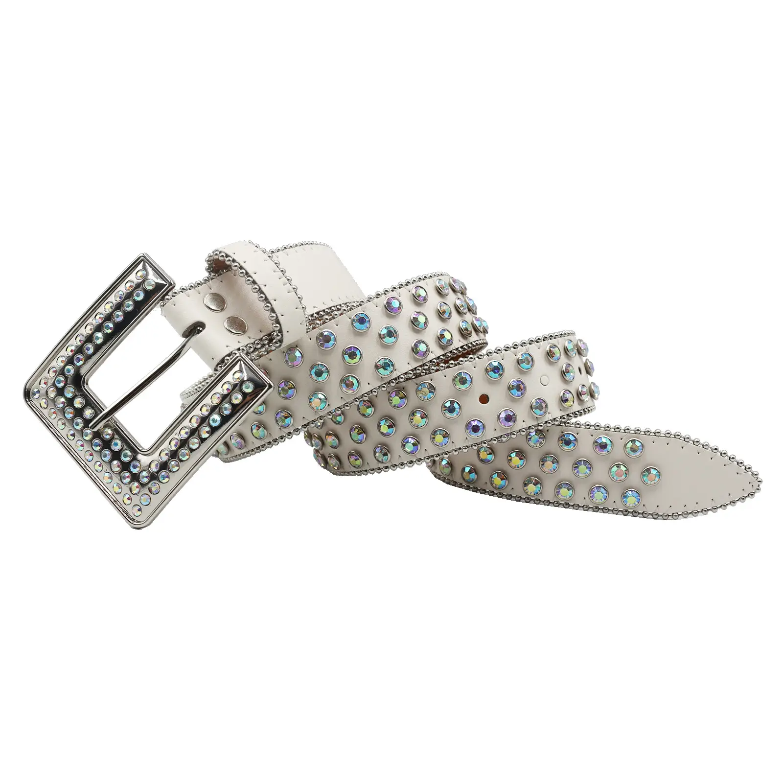 Black Rhinestone Square Buckle Belt for Women — feature 2