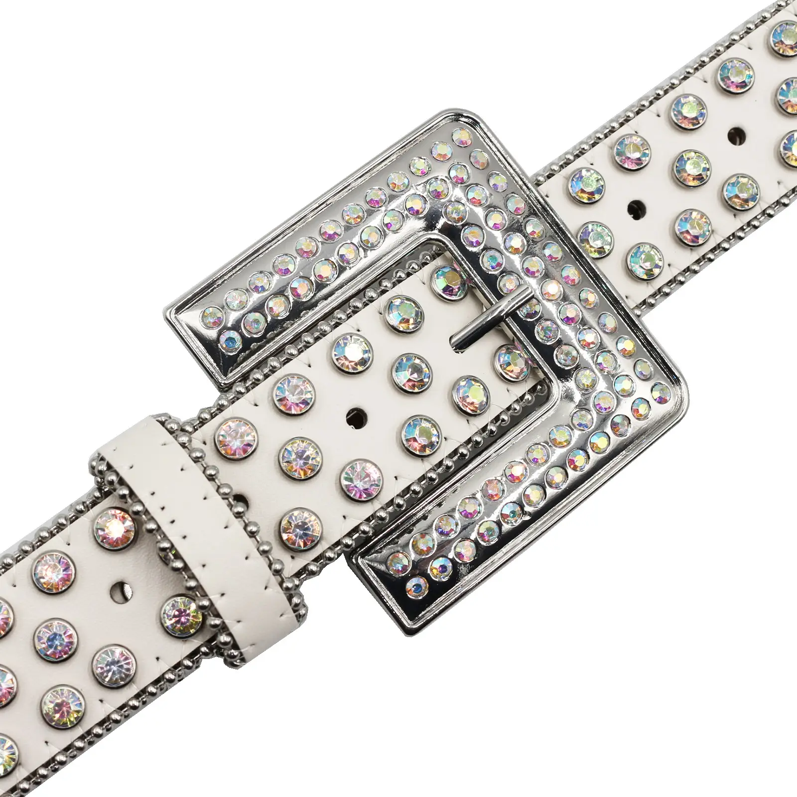 Black Rhinestone Square Buckle Belt for Women — feature 6