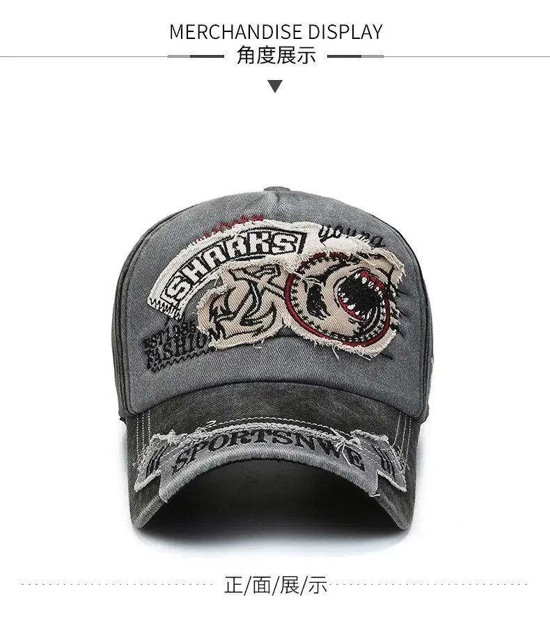 Men's Embroidered Baseball Cap with Dragon Design — feature 5