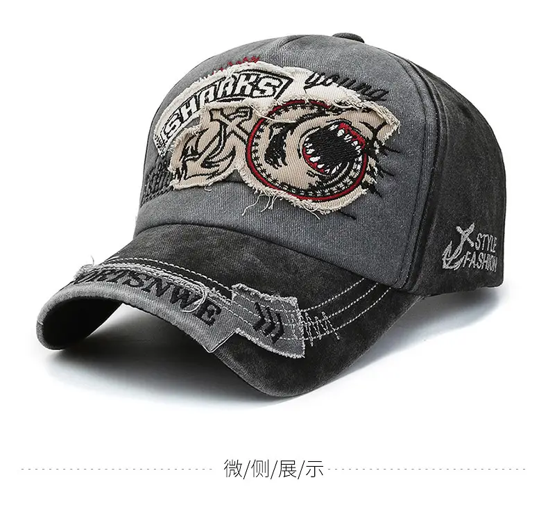 Men's Embroidered Baseball Cap with Dragon Design — feature 6