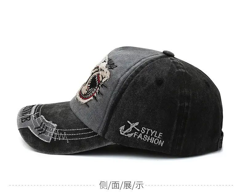 Men's Embroidered Baseball Cap with Dragon Design — feature 7