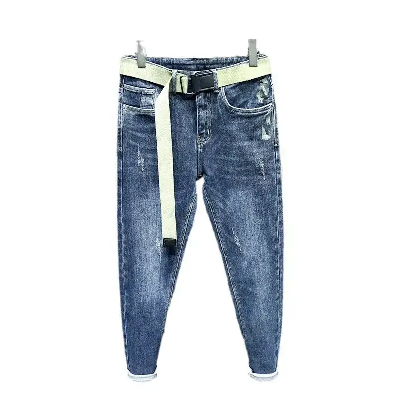 Men Slim Fit Tinged Jeans Dark Blue 2024