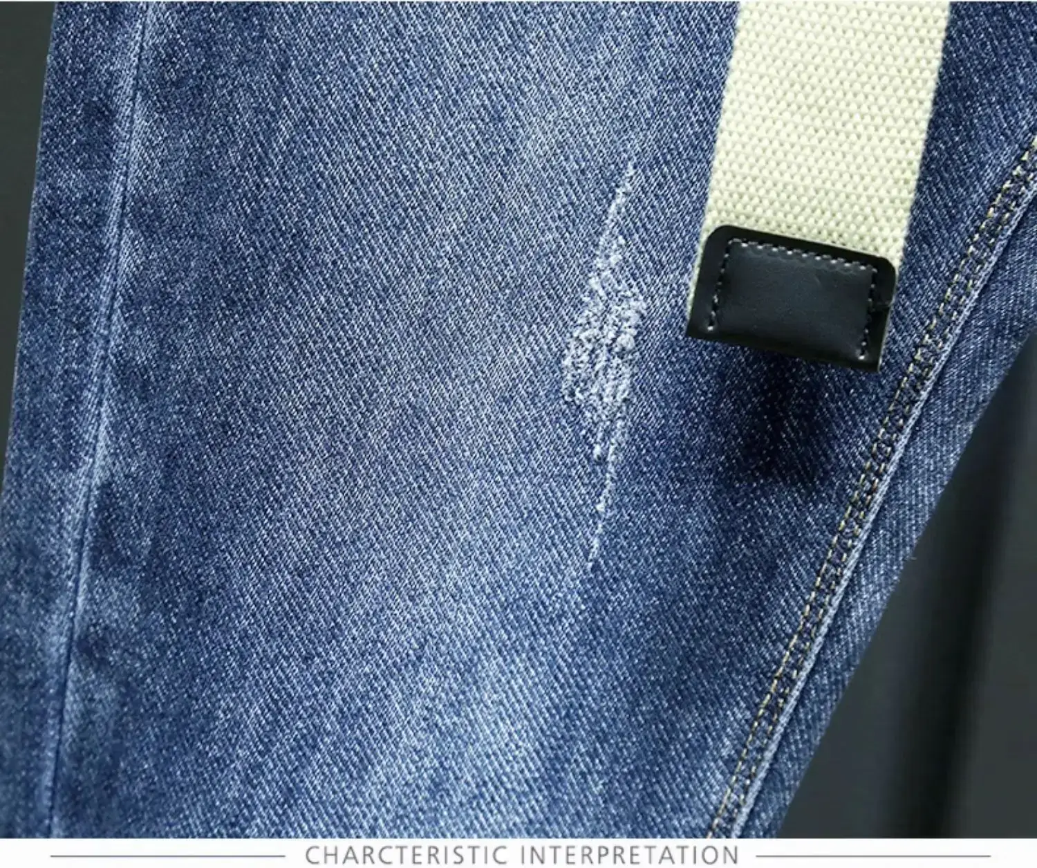 Men Slim Fit Tinged Jeans Dark Blue 2024 — feature 11