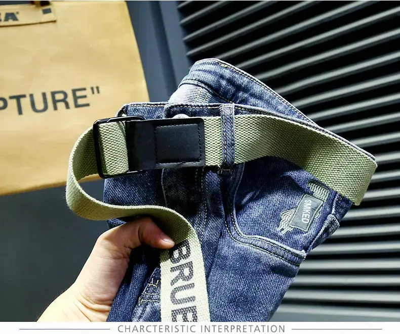 Men Slim Fit Tinged Jeans Dark Blue 2024 — feature 13