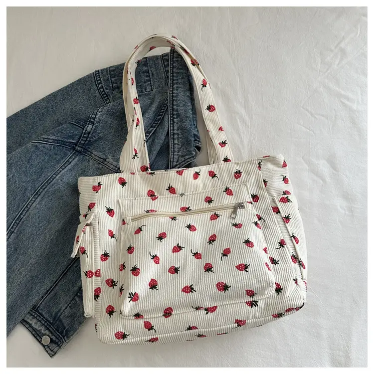 Strawberry Printed Hand Tote Bag for Women — feature 22