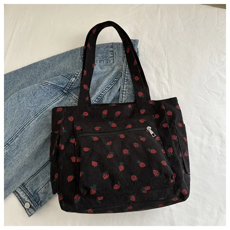 Strawberry Printed Hand Tote Bag for Women — feature 23