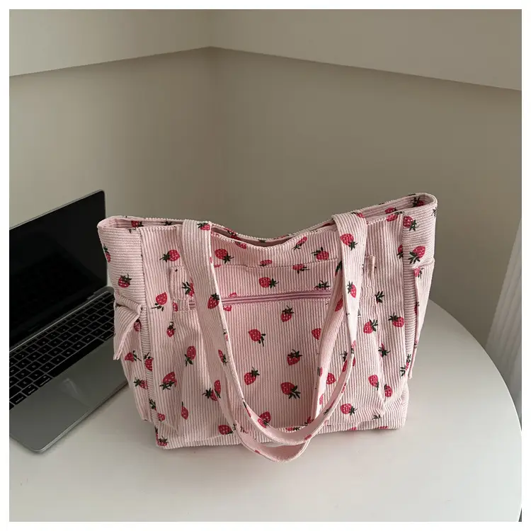 Strawberry Printed Hand Tote Bag for Women — feature 25