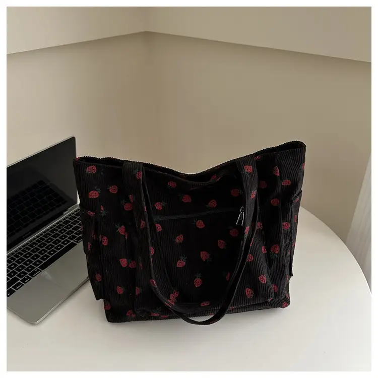 Strawberry Printed Hand Tote Bag for Women — feature 27