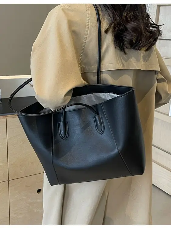 Cross-Border Large Bag Brown Leather Shoulder & Hand Carry - Image 6