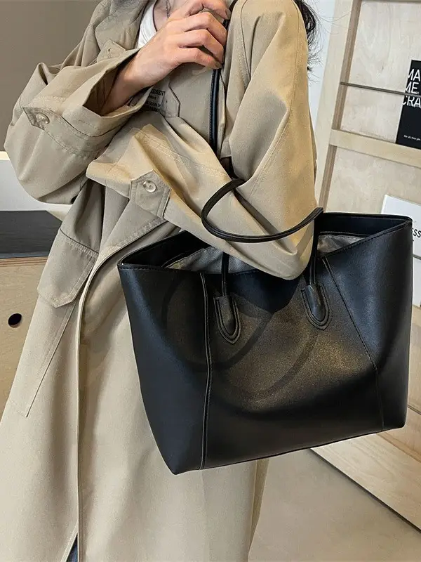 Cross-Border Large Bag Brown Leather Shoulder & Hand Carry - Image 8